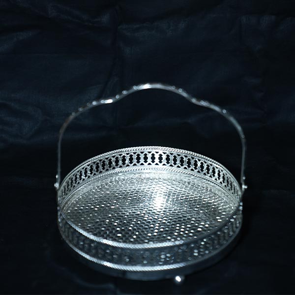 German Silver Puja Basket